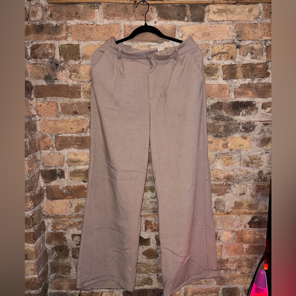 Abercrombie & Fitch Tailored Wide Leg Trouser Pants